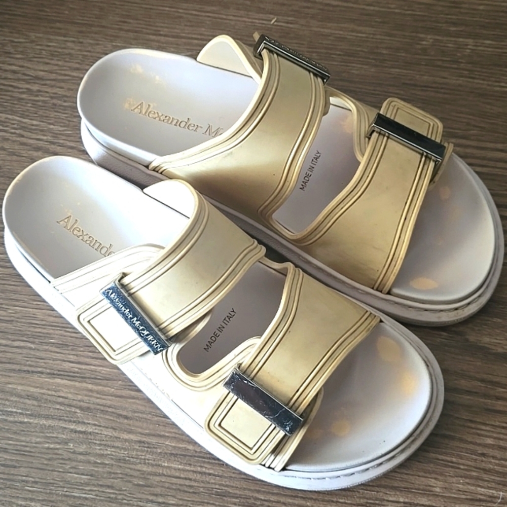 Alexander McQueen Hybrid Slide in Bone Color‎ Size 6